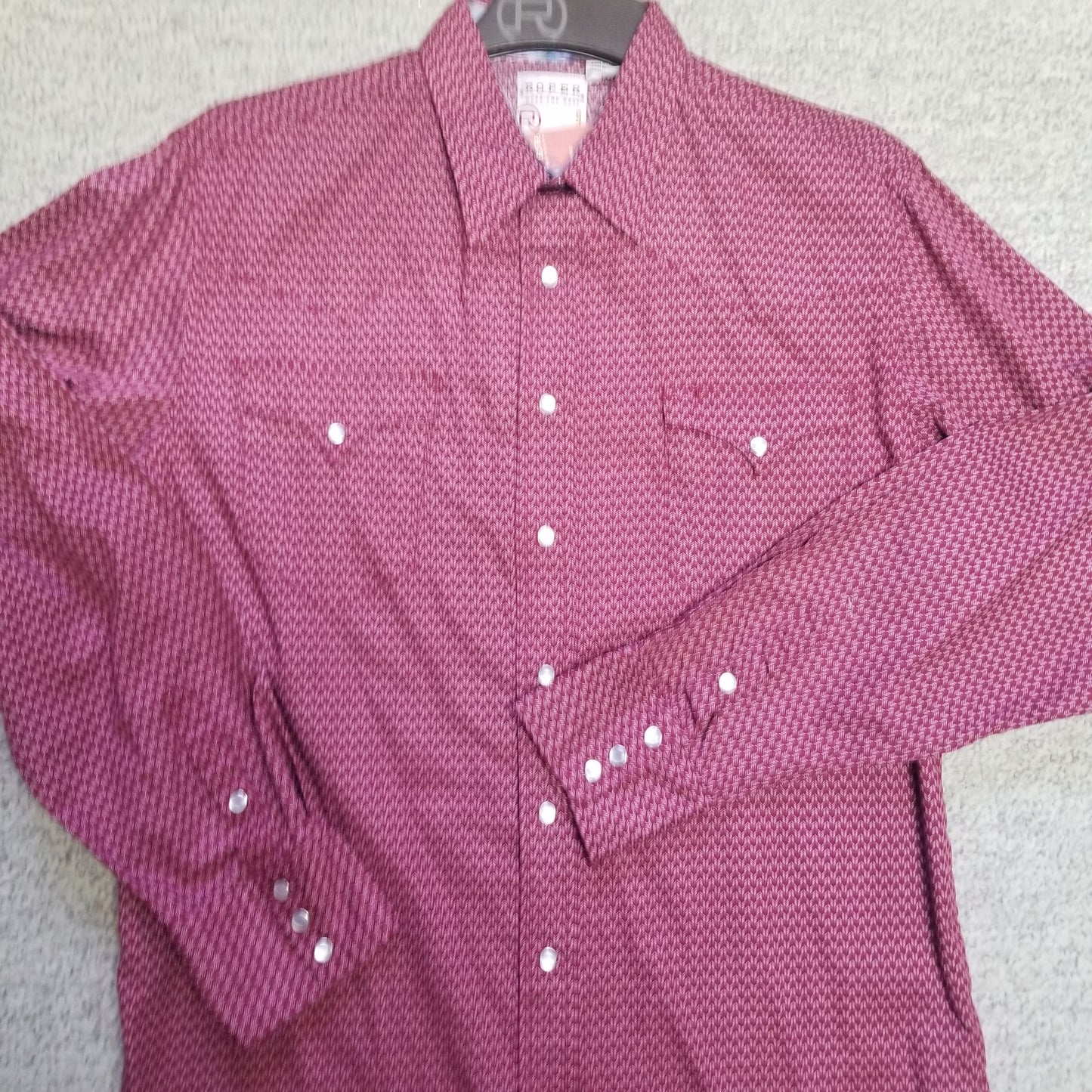 Roper Cranberry red design Western Shirt