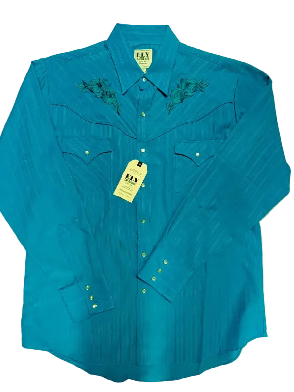 Tone on Tone Shirt with Embroidery