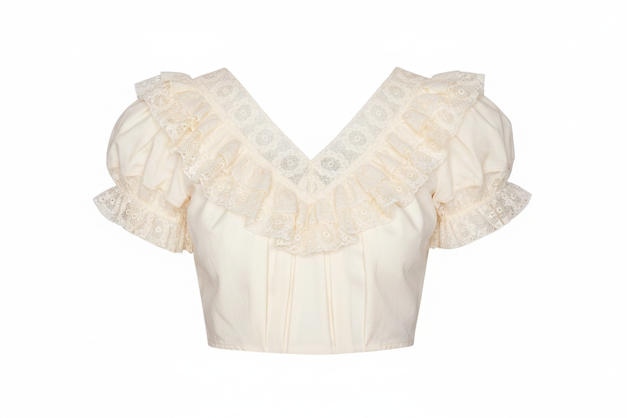 V-Neck Fiesta Lace Blouse