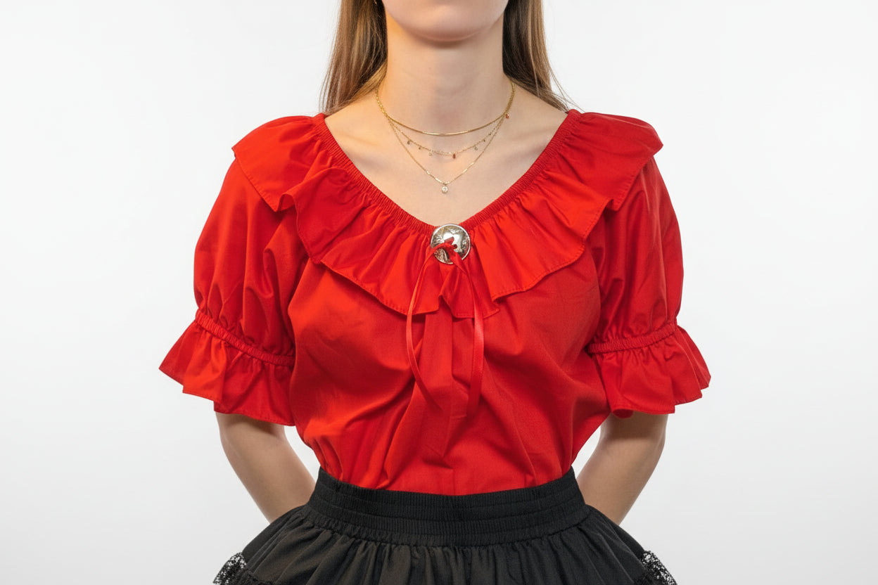 Concho Peasant Blouse
