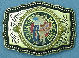 ENAMEL DANCER BELT BUCKLE