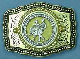 COLORFUL DANCER BELT BUCKLE