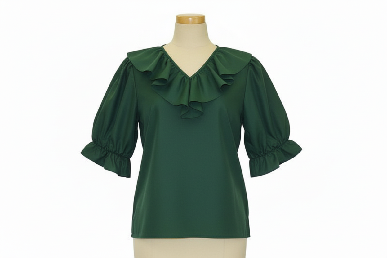 SWIRL COLLAR BLOUSE