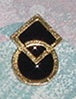 DANCE SYMBOL WITH BLACK ENAMEL (PACKAGE OF 12)
