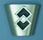 SILVER RHINESTONE TIE SLIDE