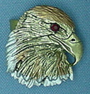 TRI COLOR EAGLE HEAD TIE SLIDE