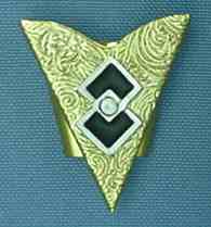 ENAMEL AND RHINESTONE TIE SLIDE