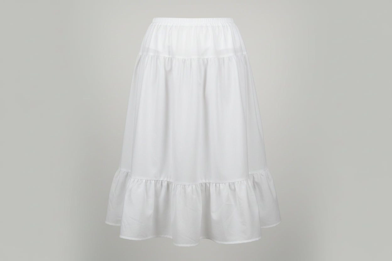 Poly-Cotton Petticoat with Lace Trim, T99