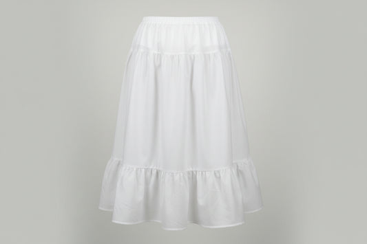 Poly-Cotton Petticoat with Lace Trim, T99