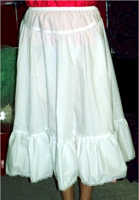 Poly-Cotton Petticoat with Lace Trim, T99
