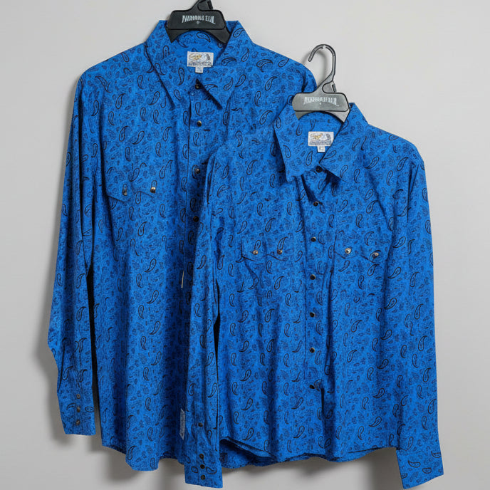 BLUE PAISLEY MATCHING WESTERN SHIRTS
