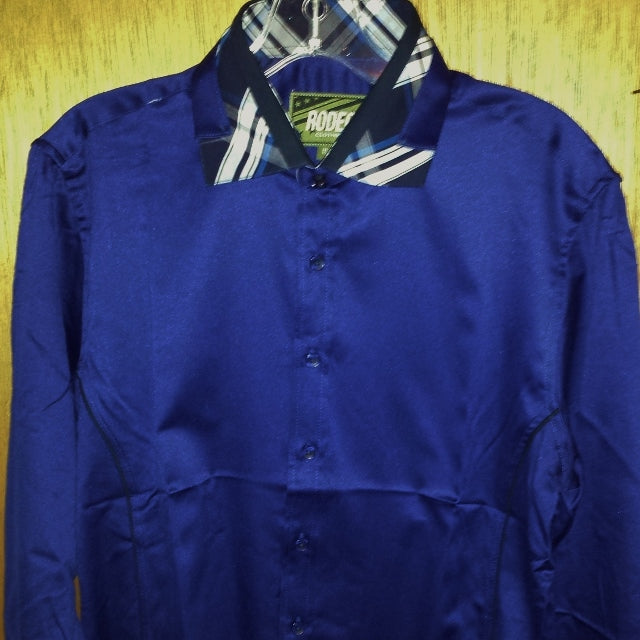 PLAID COLLAR MENS SHIRT