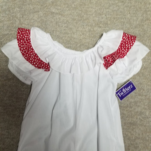 3 RUFFLE BLOUSE WITH PRINT