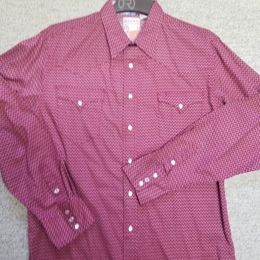 Roper Cranberry red design Western Shirt