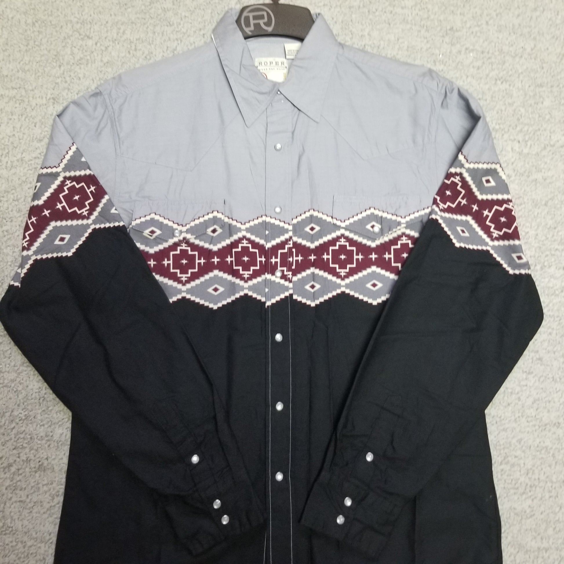 Aztec border print shirt
