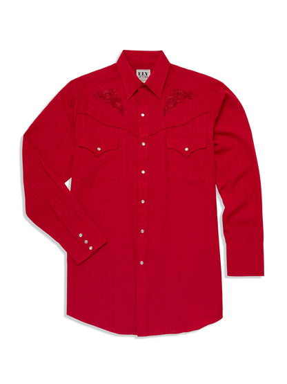Tone on Tone Shirt with Embroidery