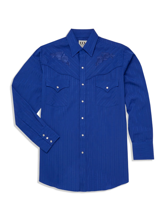 Tone on Tone Shirt with Embroidery