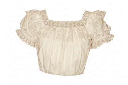 Square Neck Fiesta Lace Blouse