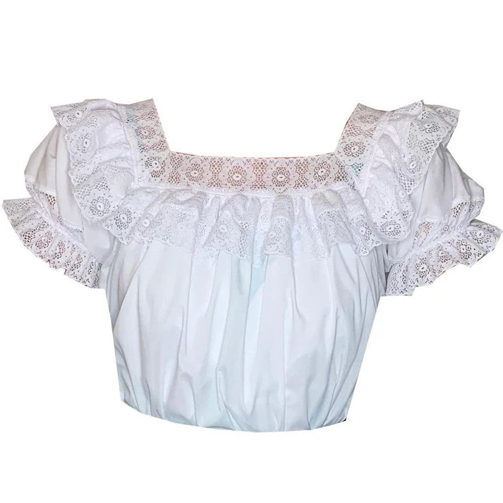 Square Neck Fiesta Lace Blouse