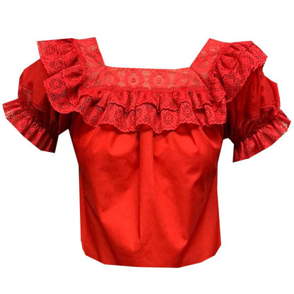 Square Neck Fiesta Lace Blouse