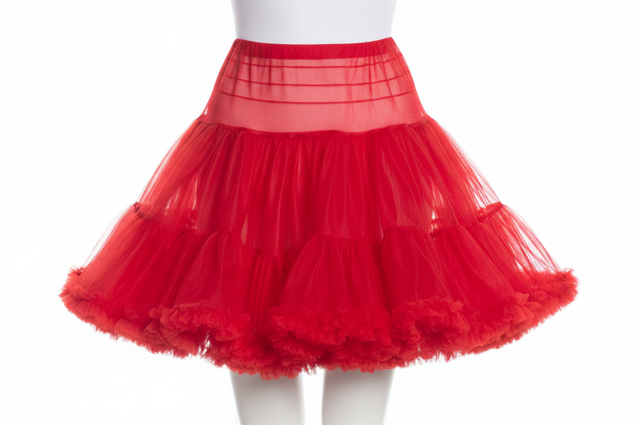 Chiffon Petticoat with Fluff Ruffle