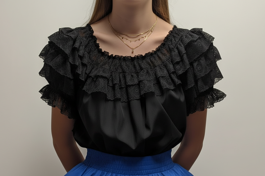 Lacy Sleeve Fiesta Blouse