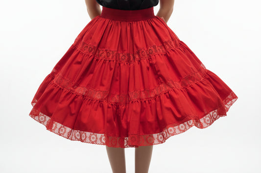 3-Tiered Skirt with Fiesta Lace