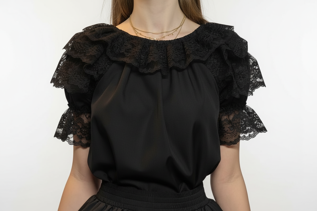 LACEY RUFFLE BLOUSE
