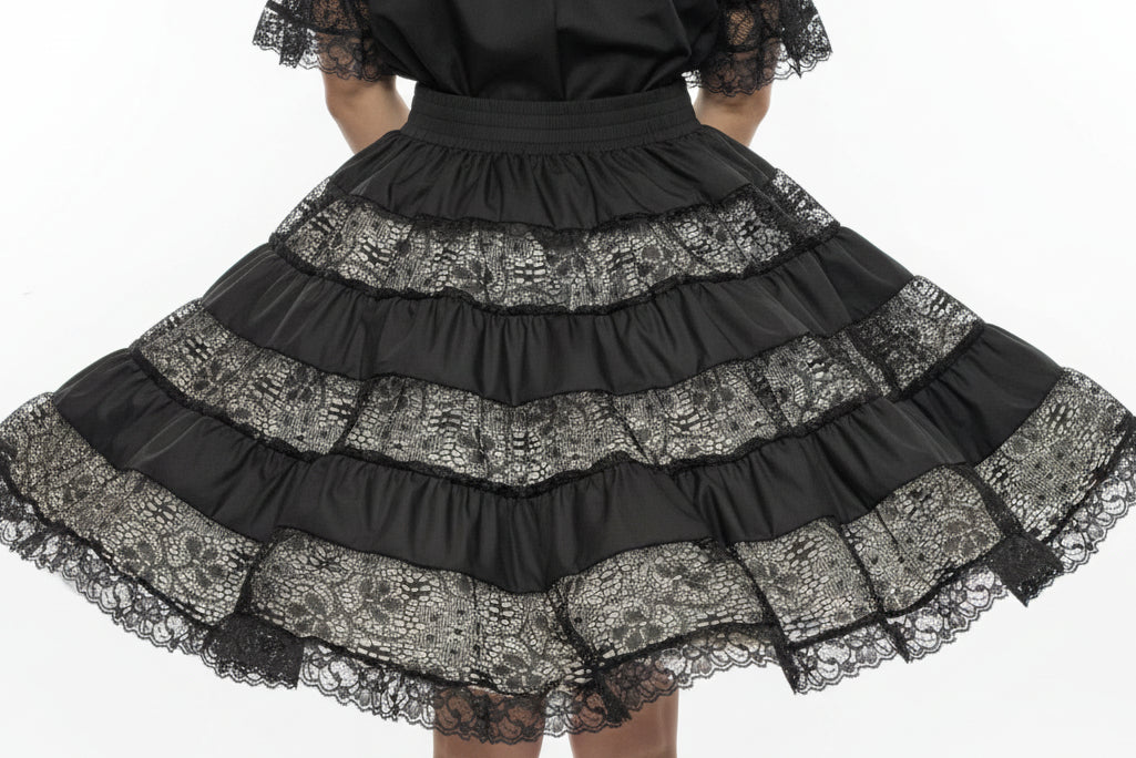 Tiered Lace Skirt