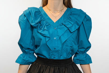 Ruffled V-Neck SALE!
