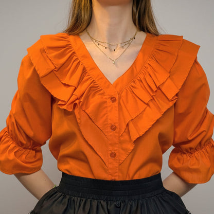 Ruffled V-Neck SALE!