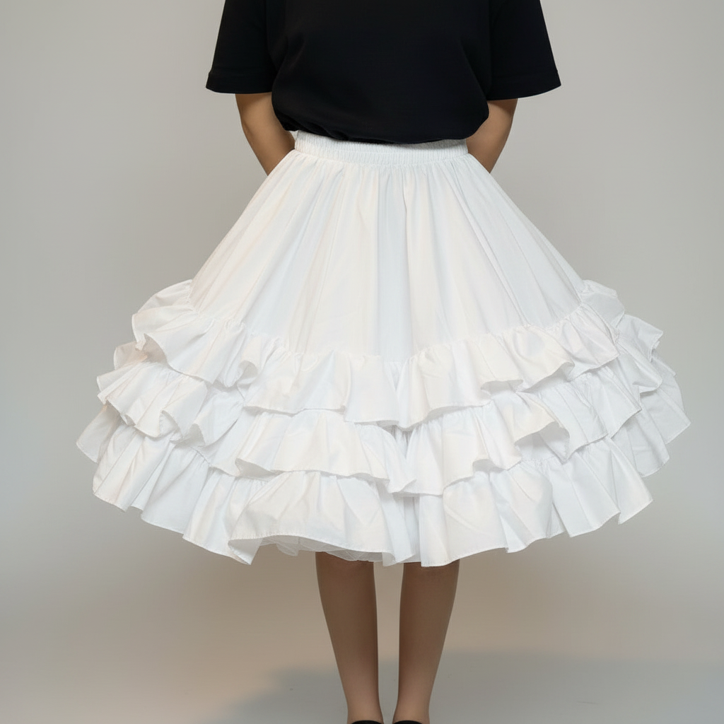 3 RUFFLE SKIRT