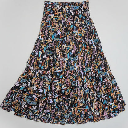 MULTI PAISLEY SEQUIN PRAIRIE SKIRT