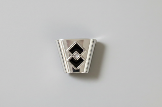 SILVER RHINESTONE TIE SLIDE