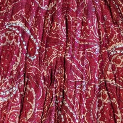Red and Tan Sequin Skirt