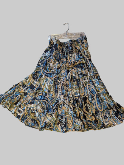 Navy and Tan Sequin Skirt