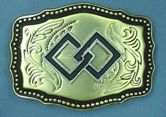 ENAMEL DANCE BELT BUCKLE