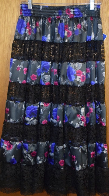 SATIN AND FLOWERS BLOUSE