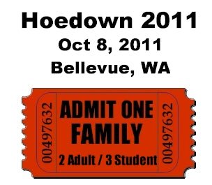 Hodown 2011 - Advance Family Ticket (2 Adult/3 Student)