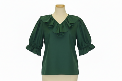 SWIRL COLLAR BLOUSE