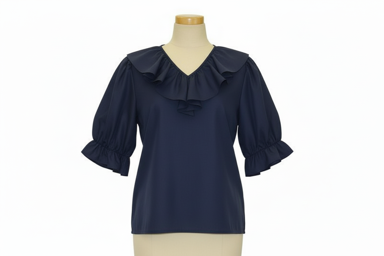 SWIRL COLLAR BLOUSE