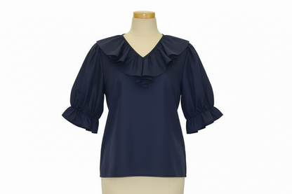 SWIRL COLLAR BLOUSE