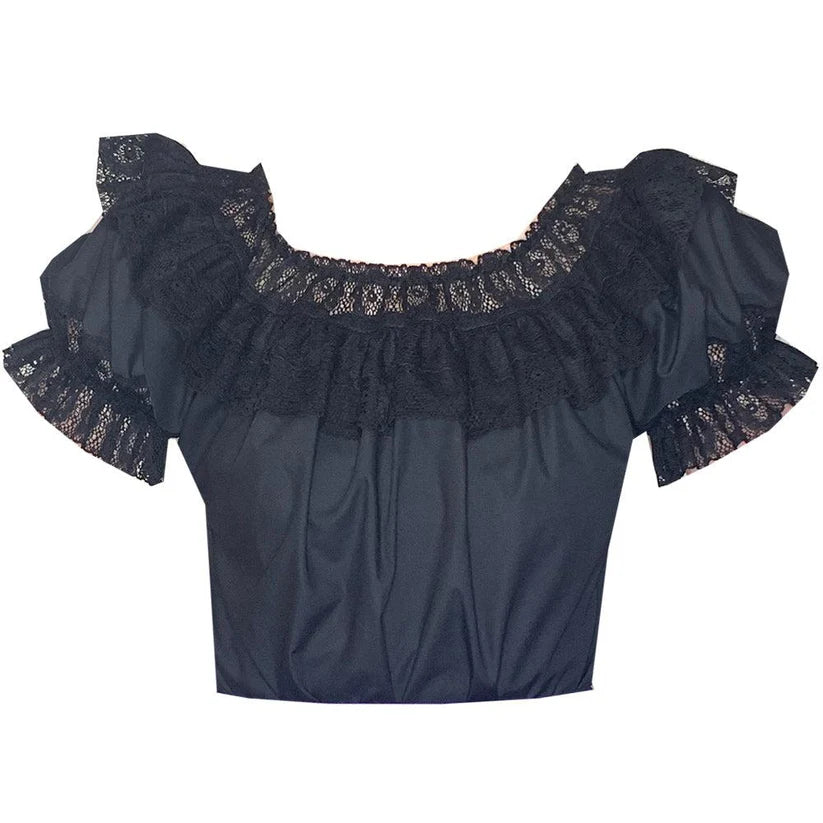 Round Neck Fiesta Lace Blouse