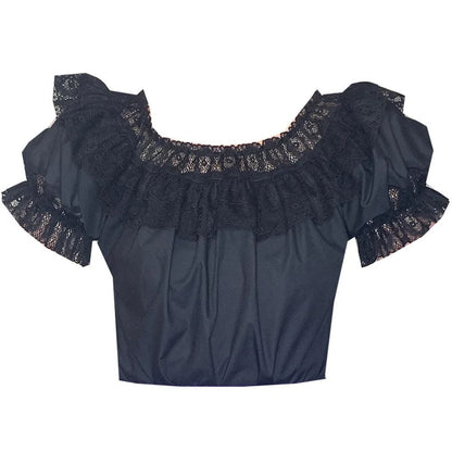 Round Neck Fiesta Lace Blouse