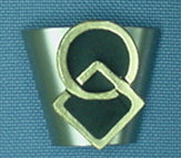 ENAMEL SQ & ROUND DANCE TIE SLIDE