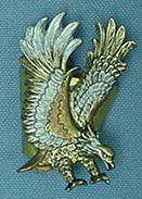 TRI COLOR EAGLE FLIP TIE SLIDE