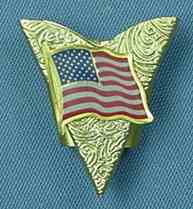 SILVER FLAG TIE SLIDE