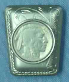 BUFFALO NICKEL TIE SLIDE