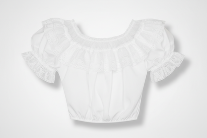 Round Neck Fiesta Lace Blouse